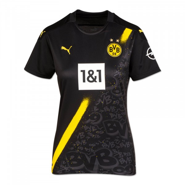 Camiseta Borussia Dortmund Segunda equipo Mujer 2020-21 Negro